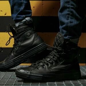 Men's All-Black High-Top Sneakers